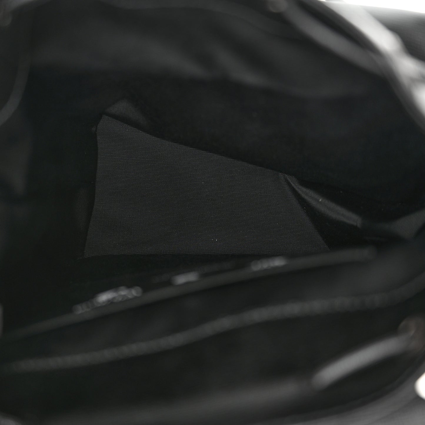Saffiano Diag Backpack Black White