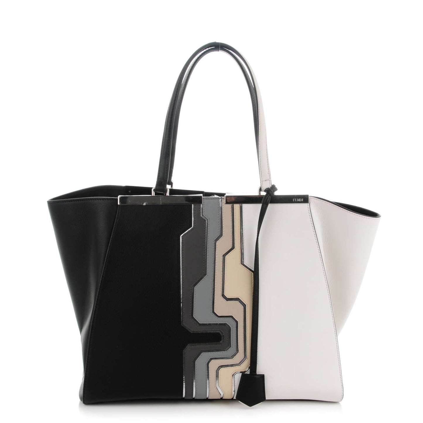 Vitello Circuit Inlay Large 3Jours Tote Black Multicolor