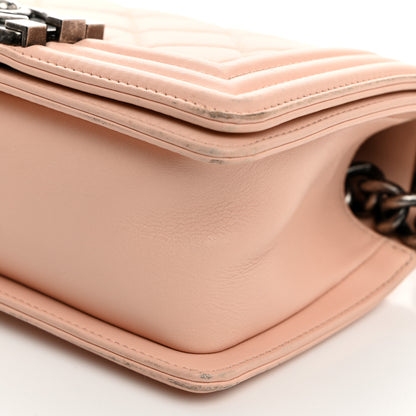 Chanel Lambskin Quilted Boy Flap Light Pink 10 of 18