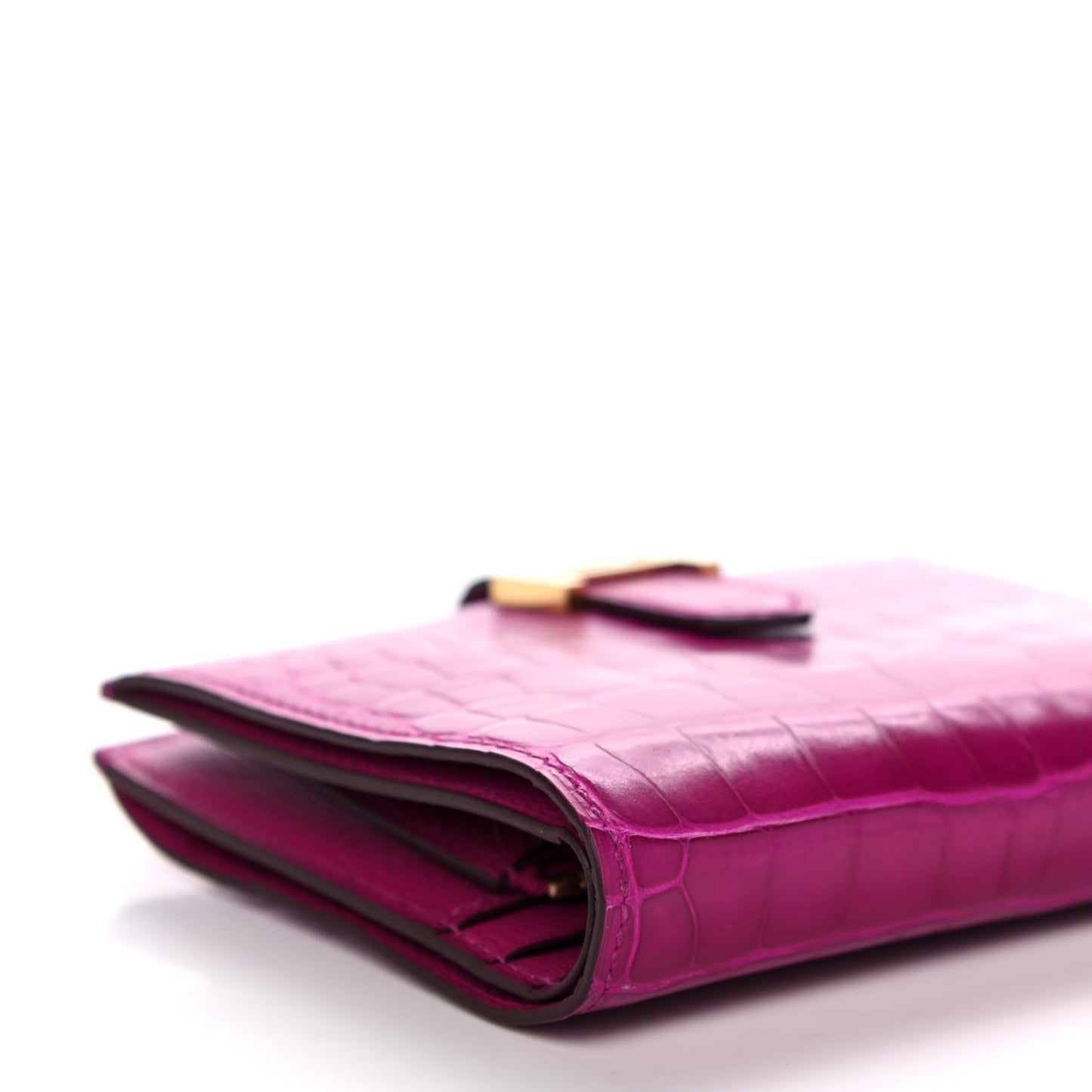 Matte Alligator Bearn Compact Wallet Rose Scheherazade
