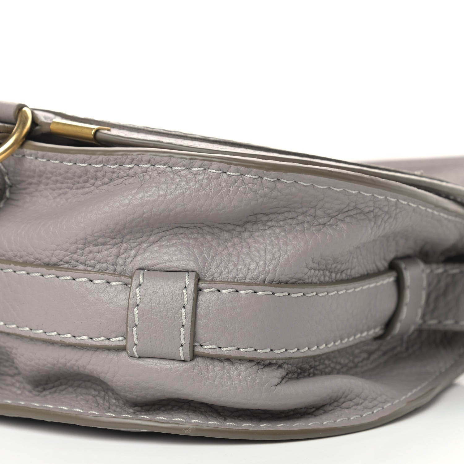 Chloe Calfskin Mini Marcie Round Crossbody Bag Cashmere Grey 10 of 10