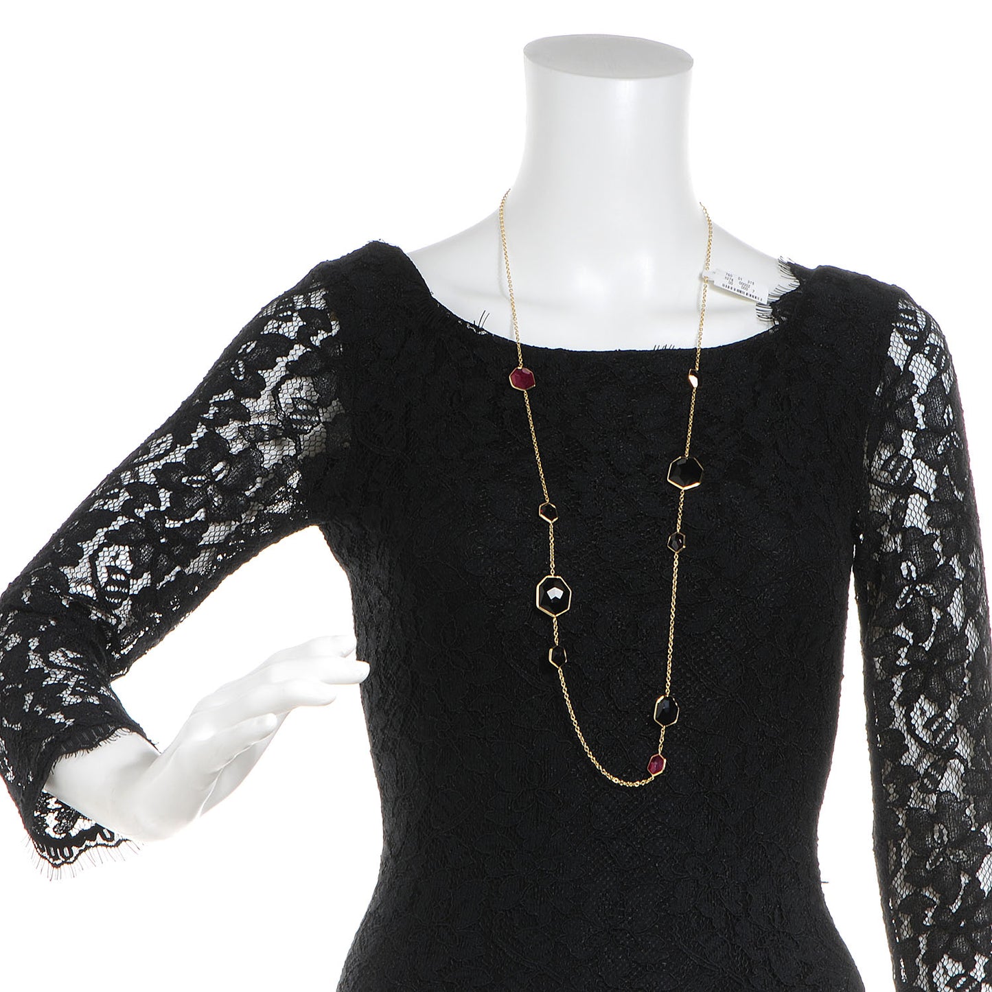 IPPOLITA 18k Gold Rock Candy Long Necklace Black Onyx African Ruby Garnet