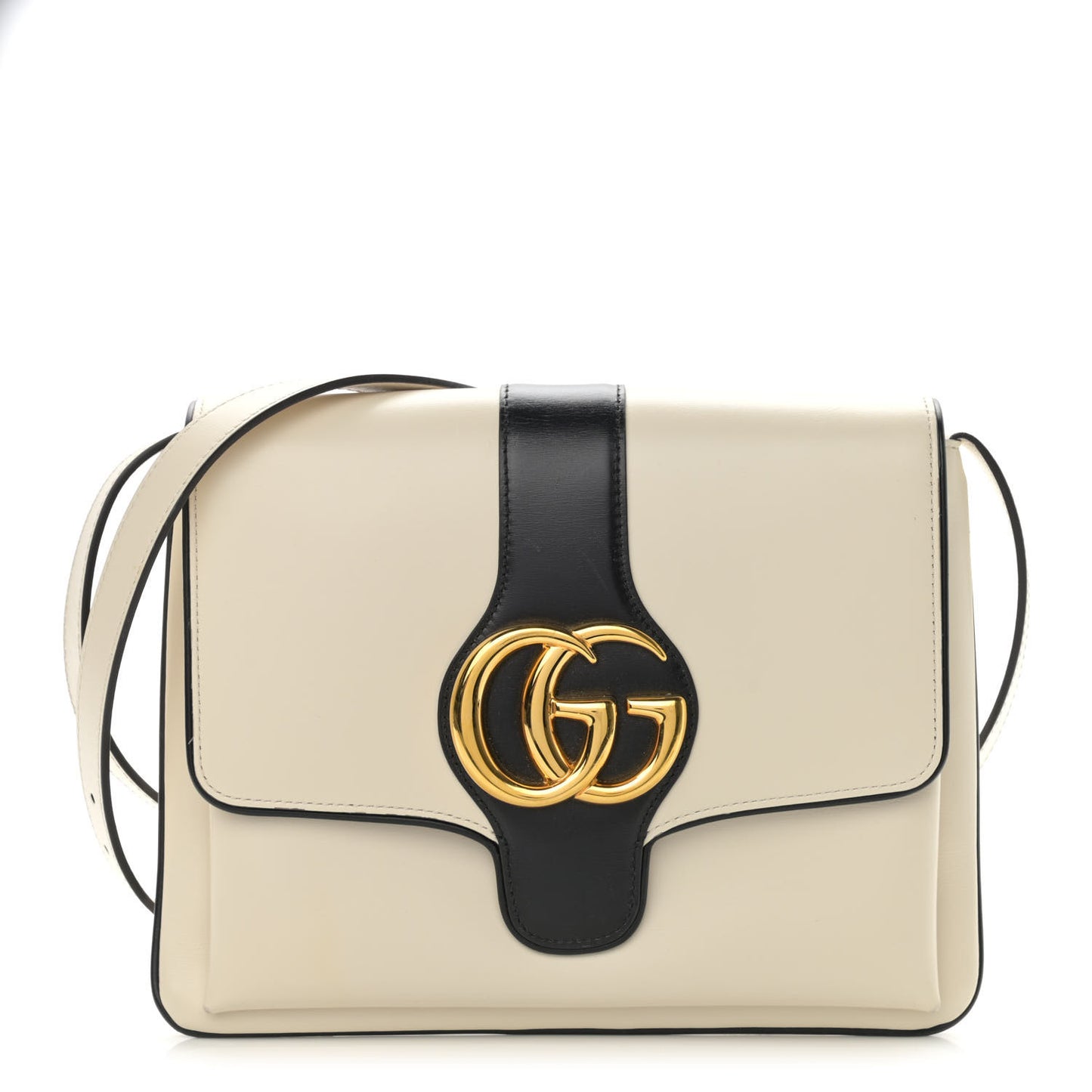 Calfskin Medium Arli Flap Shoulder Bag White