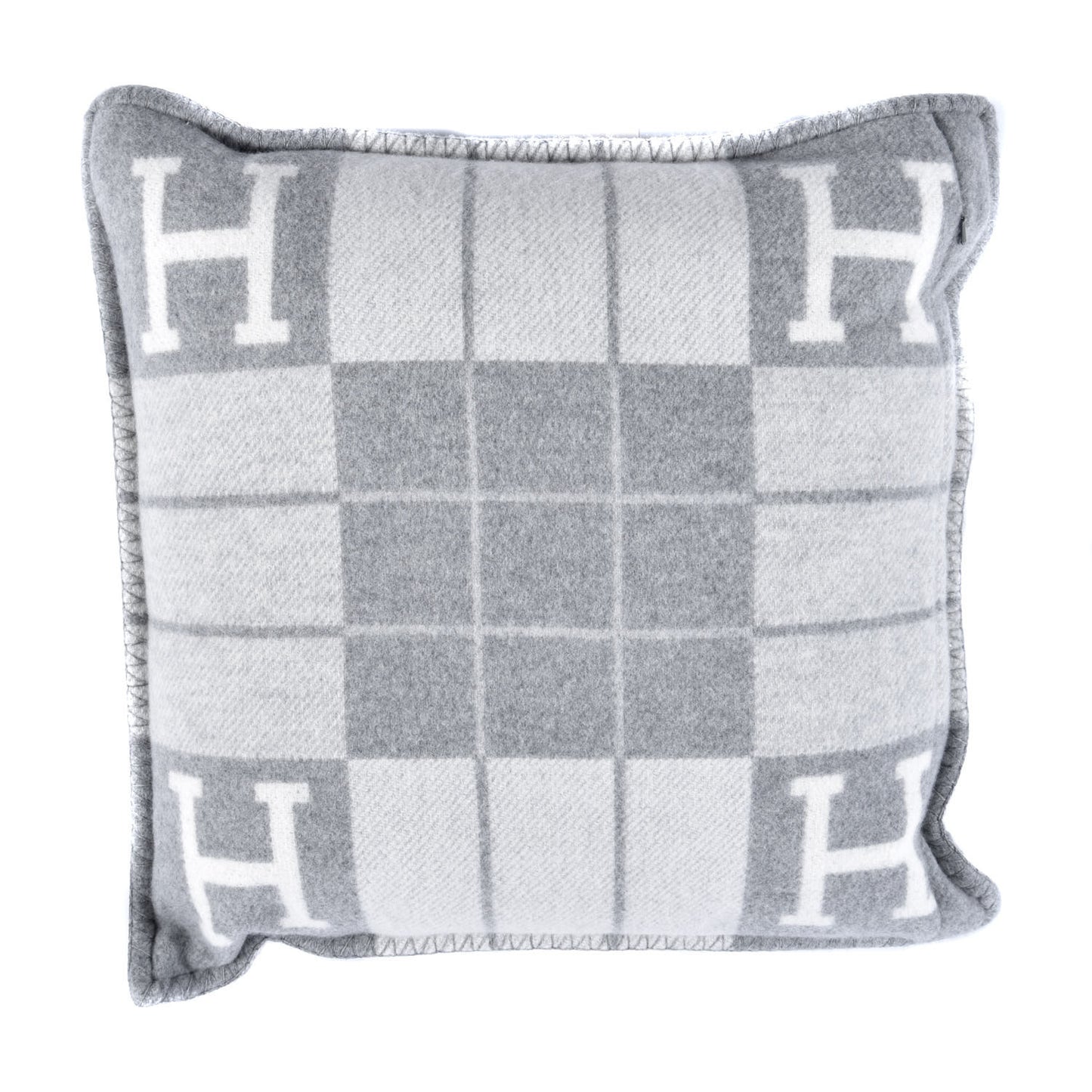 Wool Cashmere Avalon III Pillow PM Ecru Gris Clair