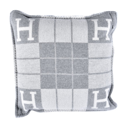 Hermes Wool Cashmere Avalon III Pillow PM Ecru Gris Clair 2 of 4