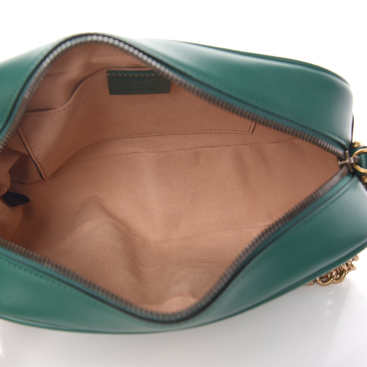 Calfskin Matelasse Small GG Marmont Chain Shoulder Bag Emerald Green