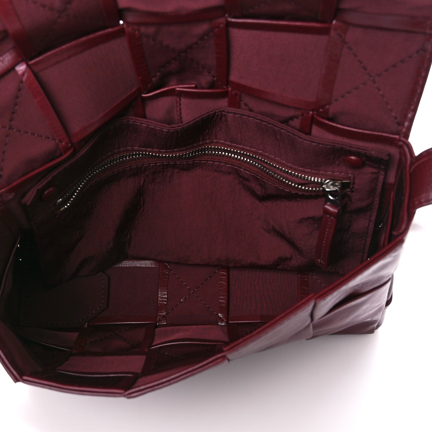 Paper Calfskin Maxi Intreccio Cassette Crossbody Bag Barolo
