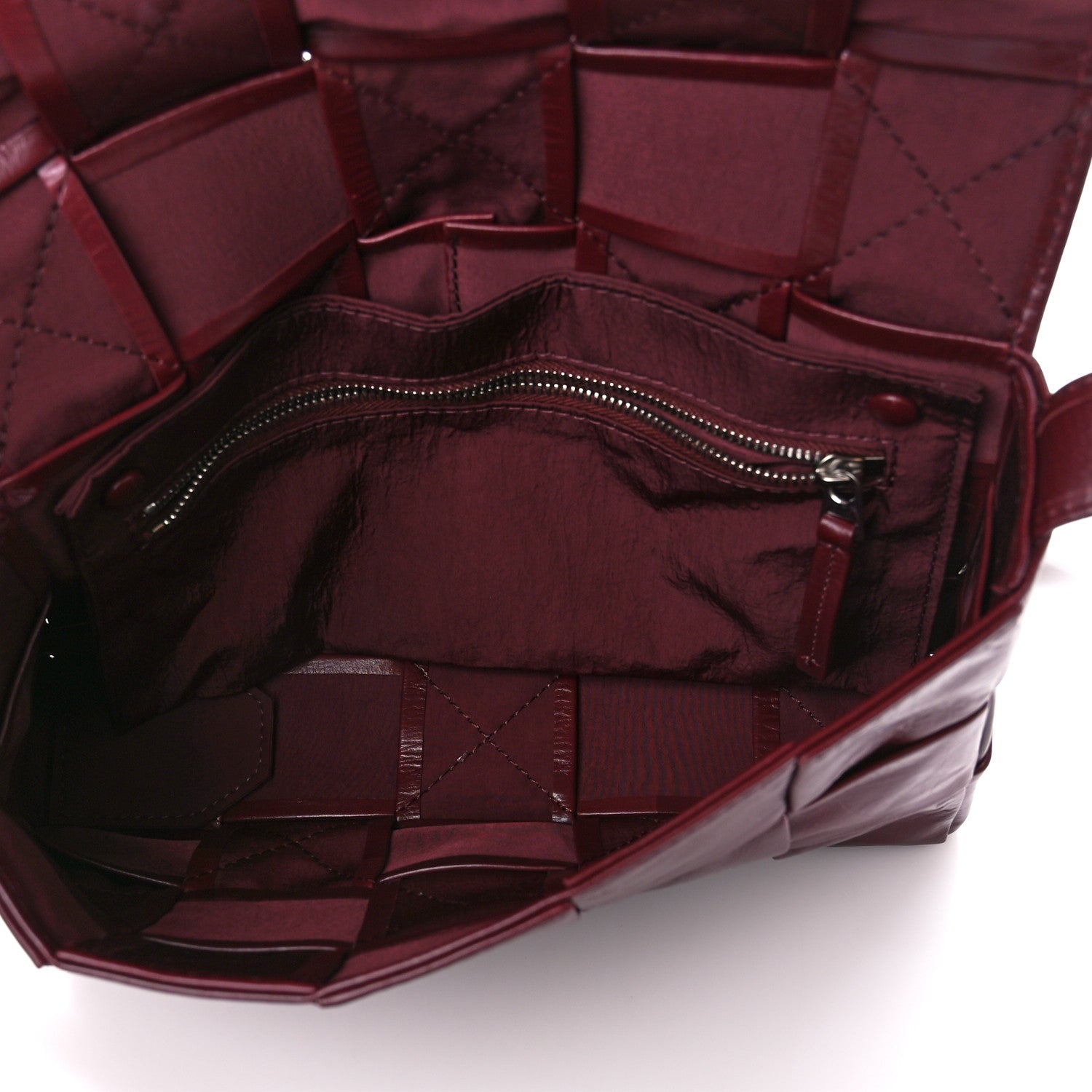 Bottega Veneta Paper Calfskin Maxi Intreccio Cassette Crossbody Bag Barolo 5 of 10