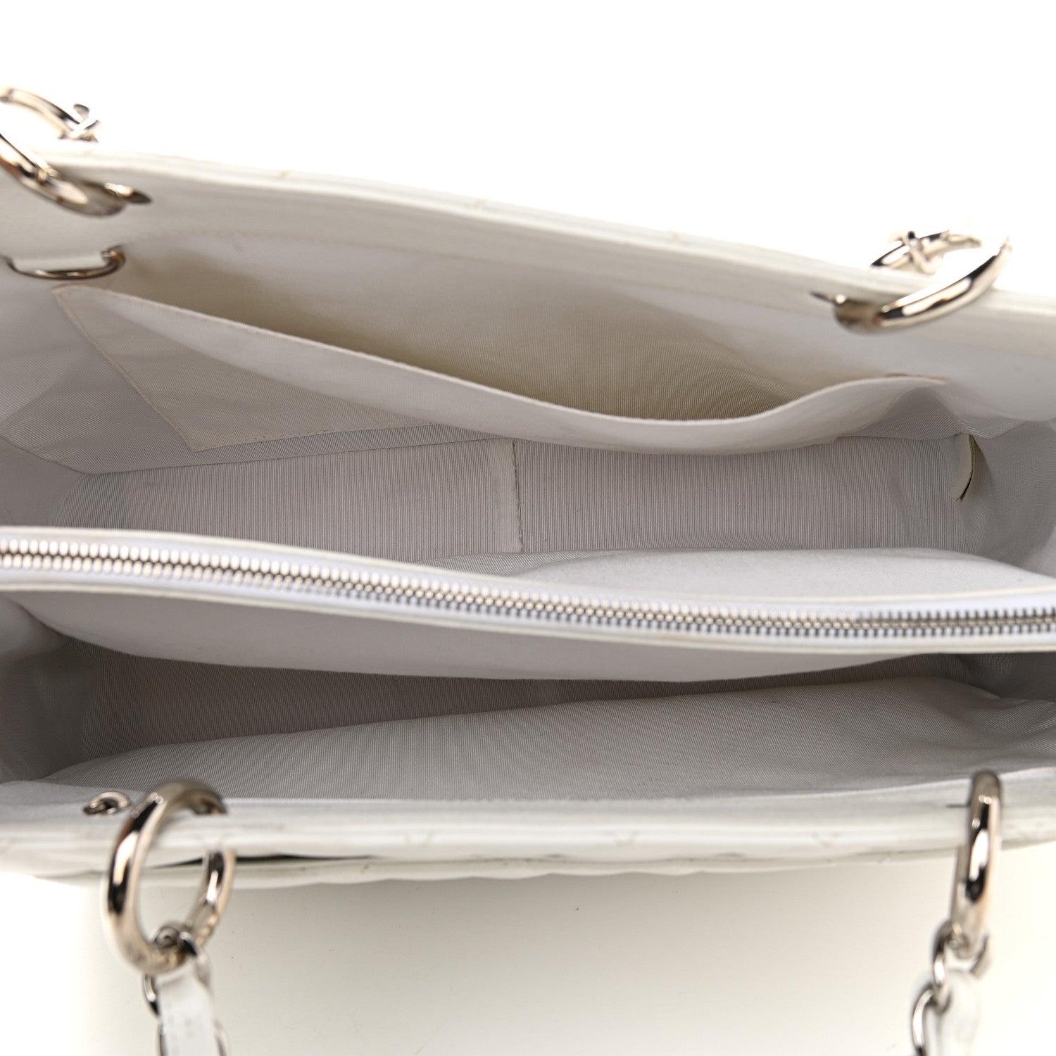 Chanel Caviar Quilted Grand Shopping Tote GST White 8 of 10
