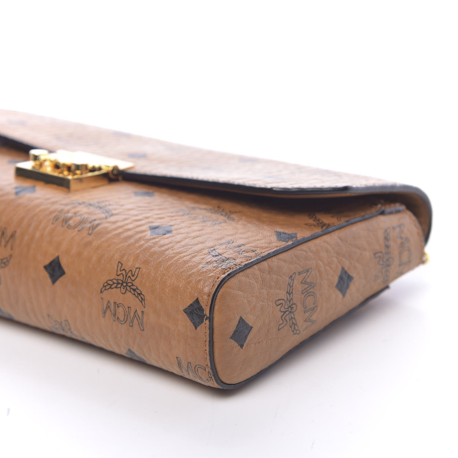 MCM Visetos Small Millie Crossbody Bag Cognac 8 of 9