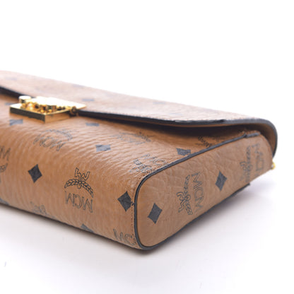 MCM Visetos Small Millie Crossbody Bag Cognac 8 of 9