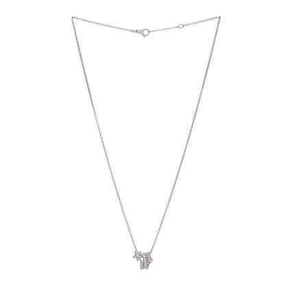 Chanel 18K White Gold Diamond Comete Geode Pendant Necklace 2 of 6