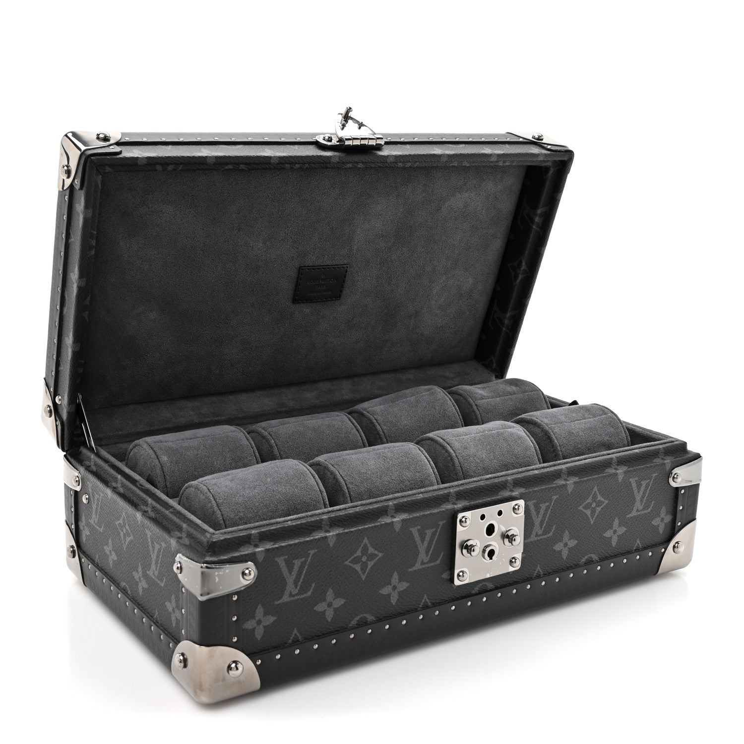 Louis Vuitton Monogram Eclipse Coffret 8 Watch Case Black 5 of 8