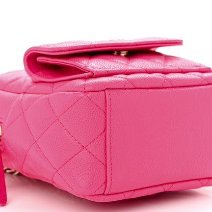 Chanel Caviar Quilted CC Mini Classic Backpack Pink 9 of 10