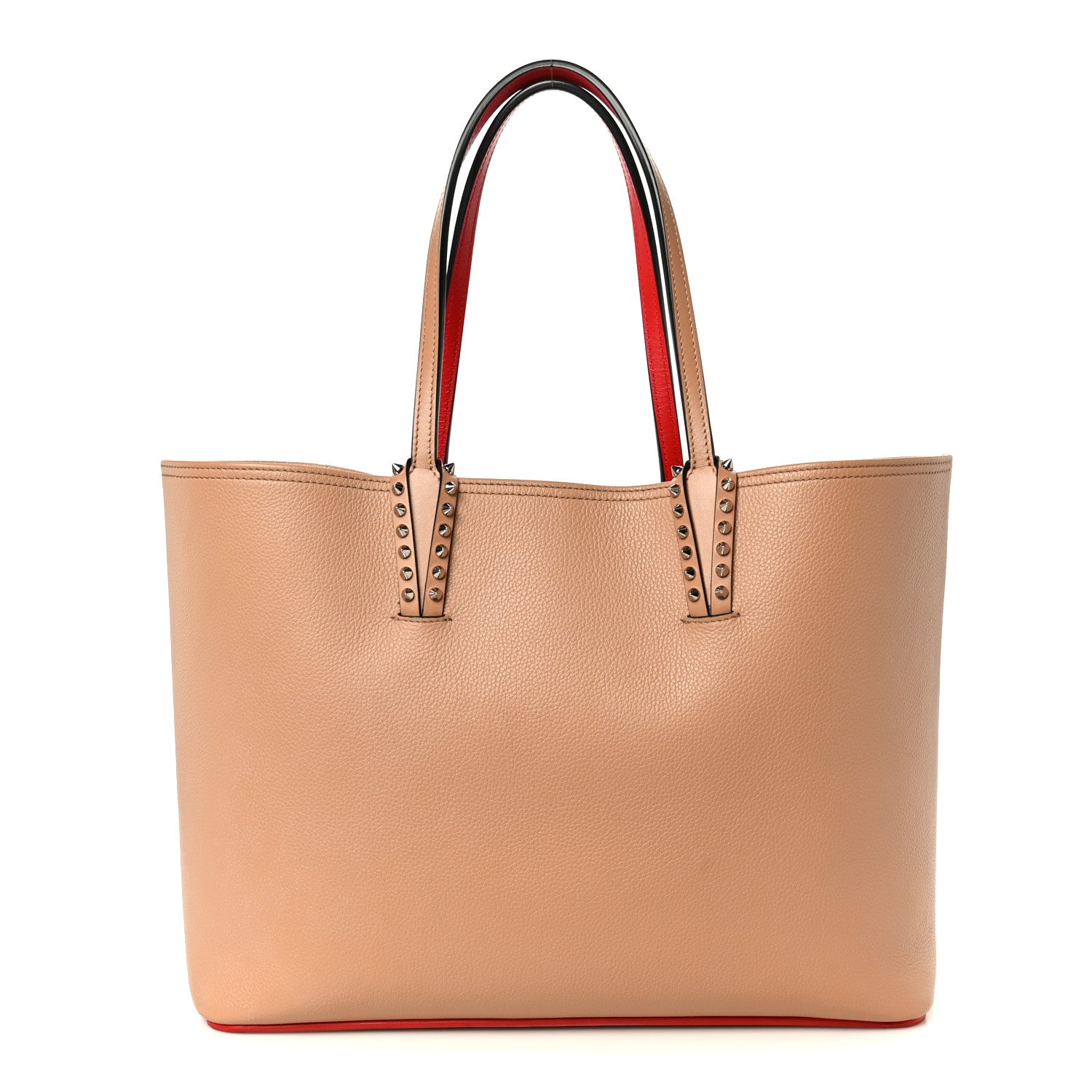 Christian Louboutin Calfskin Spikes East West Cabata Tote Nude 1 of 12