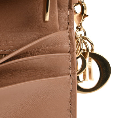 Christian Dior Patent Cannage Mini Lady Dior Wallet Beige 8 of 14