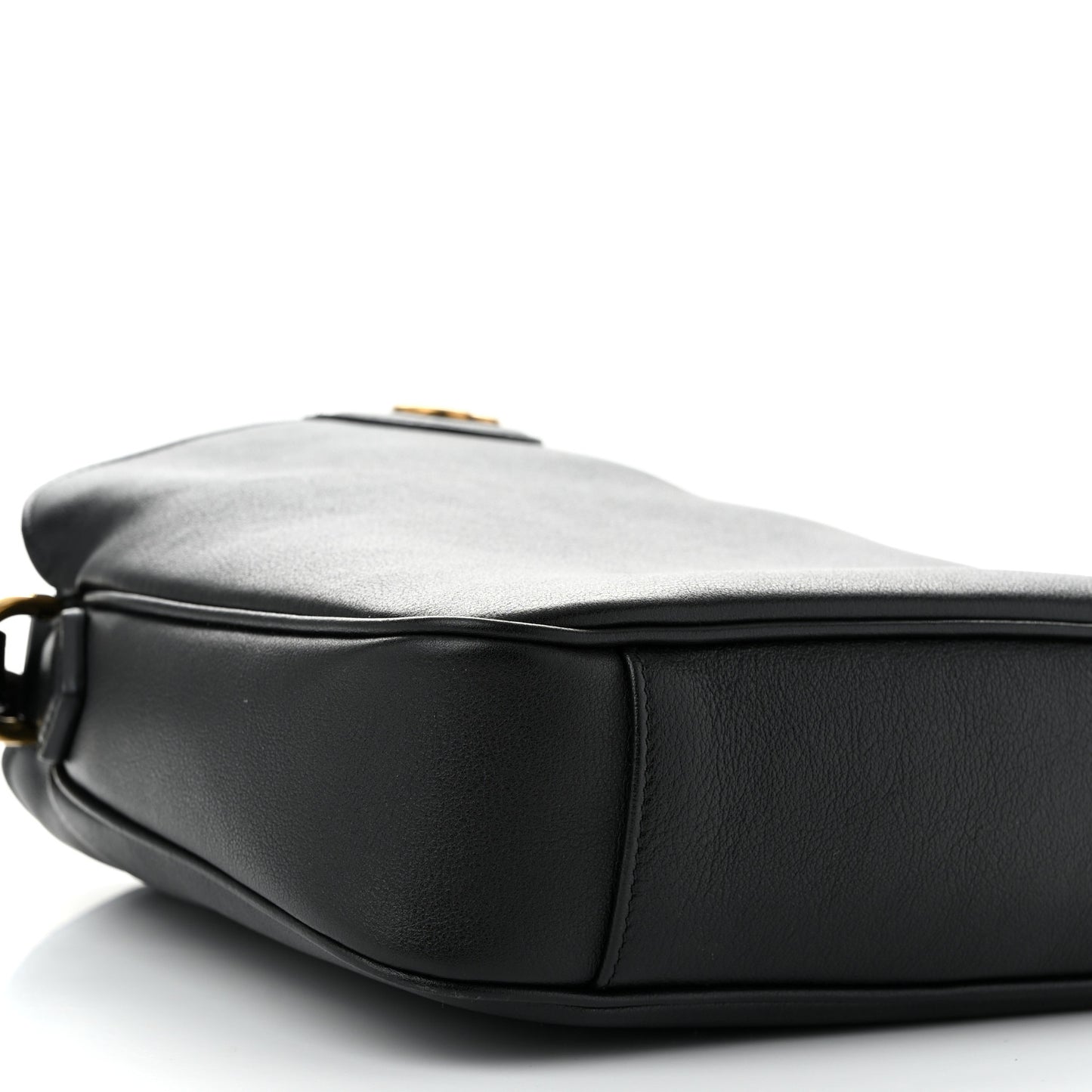 Softy Wonka Textured Dollar Calfskin Small Diana Shoulder Bag  Black Dusty Grey