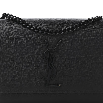 Saint Laurent Grain De Poudre Small Monogram Kate Satchel Black 9 of 9