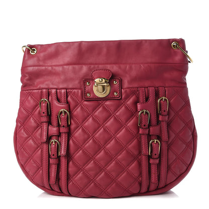 Marc Jacobs Lambskin Multi Buckle Hobo Fuchsia 1 of 7
