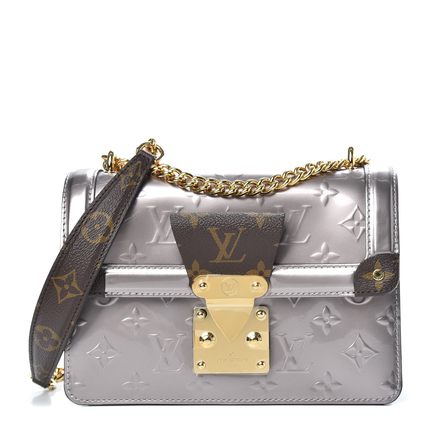 Louis Vuitton Vernis Epi Monogram Wynwood Metallic Taupe Grey 1 of 11