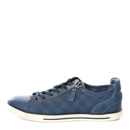 Louis Vuitton Damier Challenge Zip Up Sneakers 7.5 Blue 1 of 12