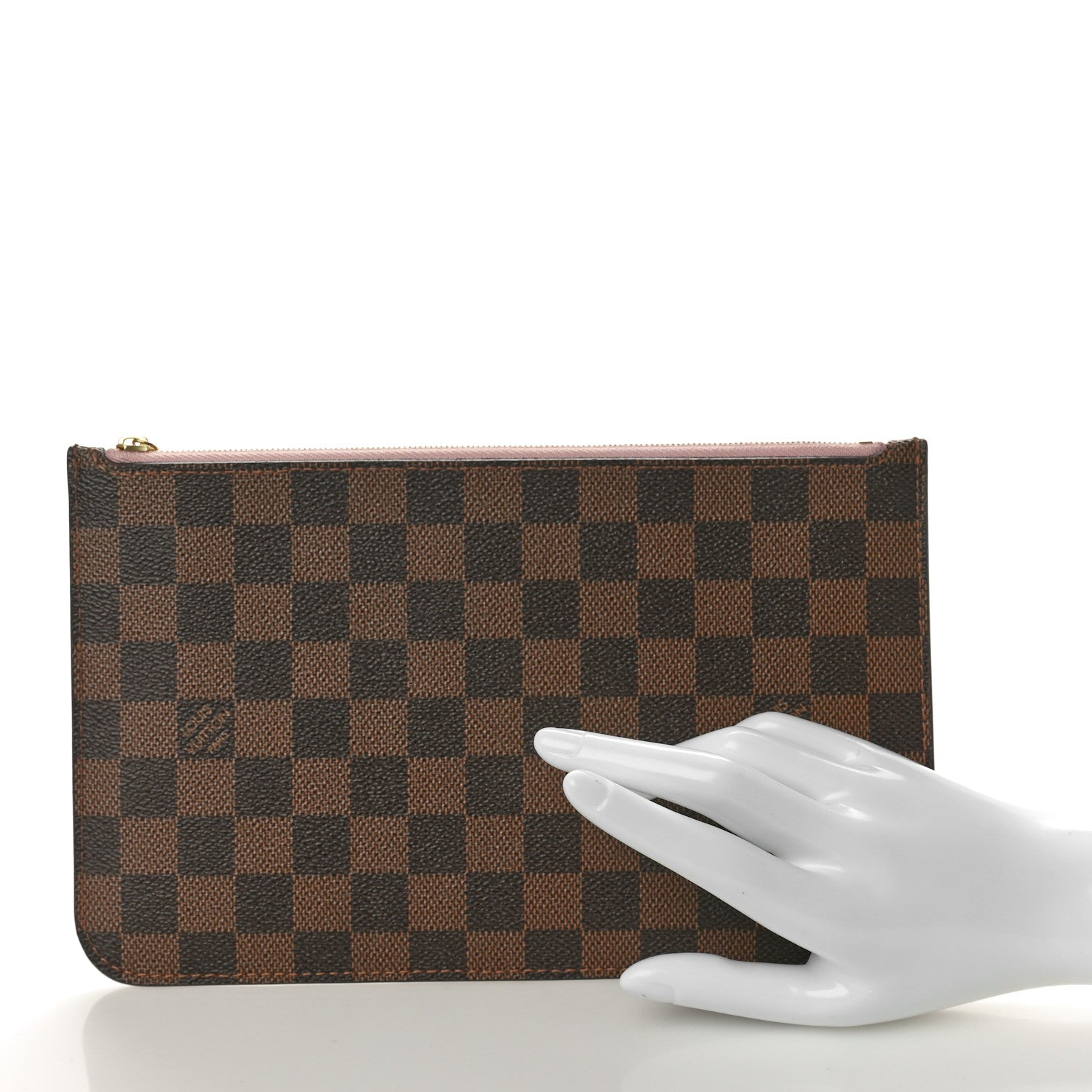 Louis Vuitton Damier Ebene Neverfull MM GM Pochette Rose Ballerine 2 of 7