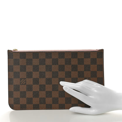 Louis Vuitton Damier Ebene Neverfull MM GM Pochette Rose Ballerine 2 of 7