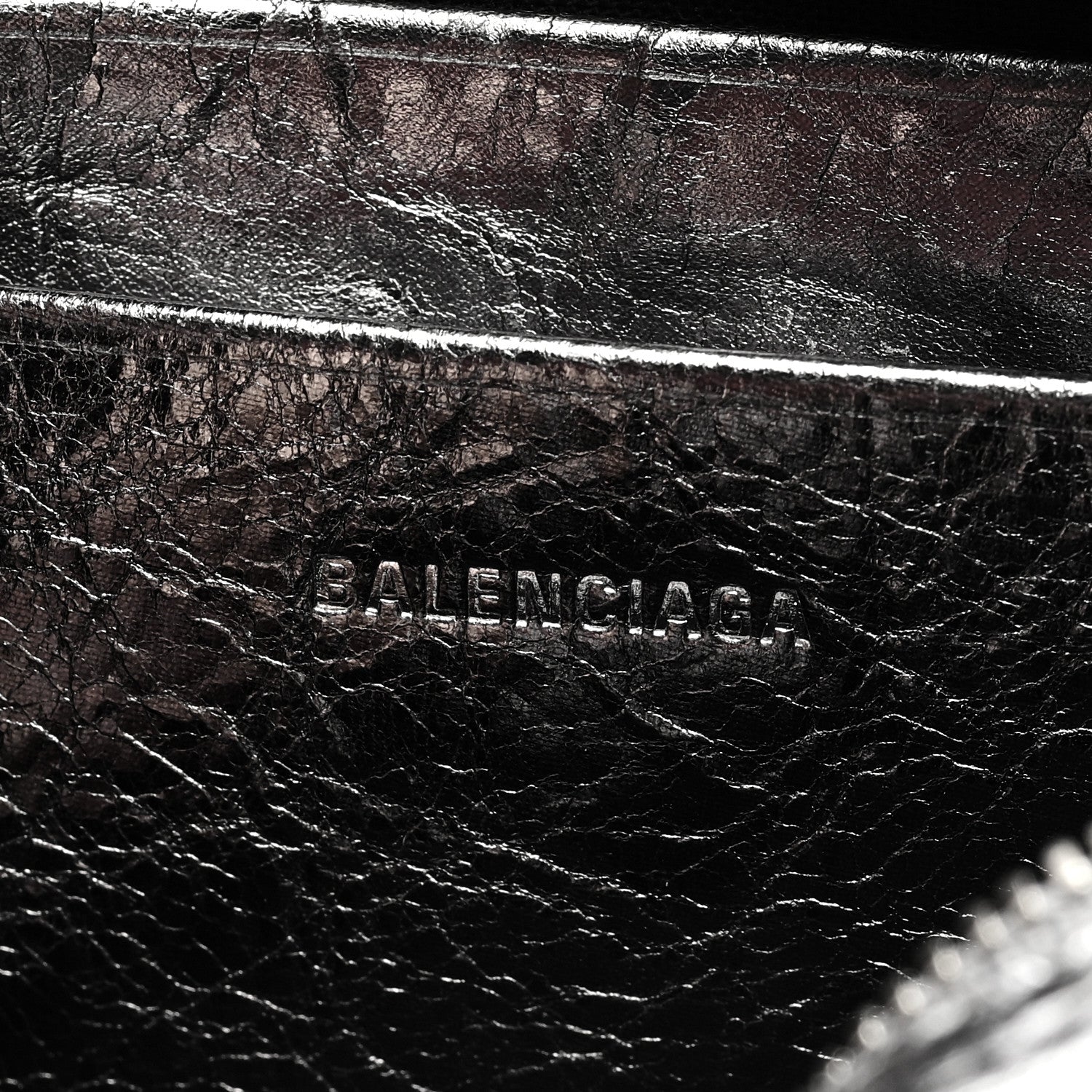 Balenciaga Metallic Agneau Arena Mini Le Cagole Heart Bag Silver 6 of 8