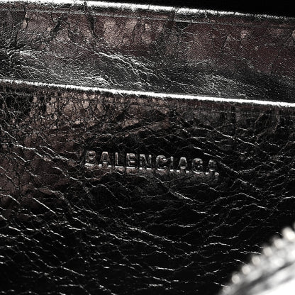 Balenciaga Metallic Agneau Arena Mini Le Cagole Heart Bag Silver 6 of 8