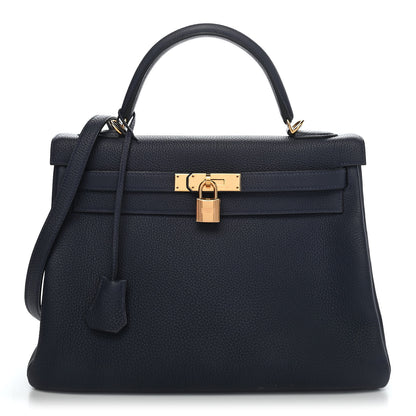 Hermes Togo Kelly Retourne 32 Bleu Nuit 1 of 10