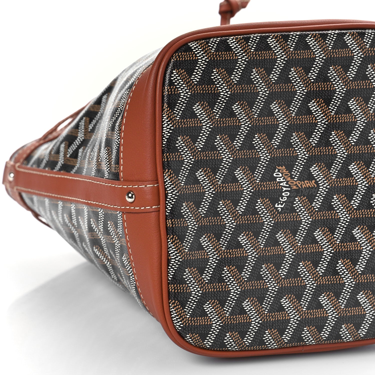 Goyard Goyardine Petit Flot Bucket Bag PM Black Gold 6 of 10
