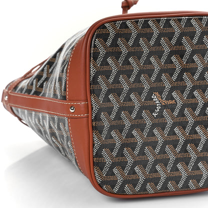 Goyard Goyardine Petit Flot Bucket Bag PM Black Gold 6 of 10