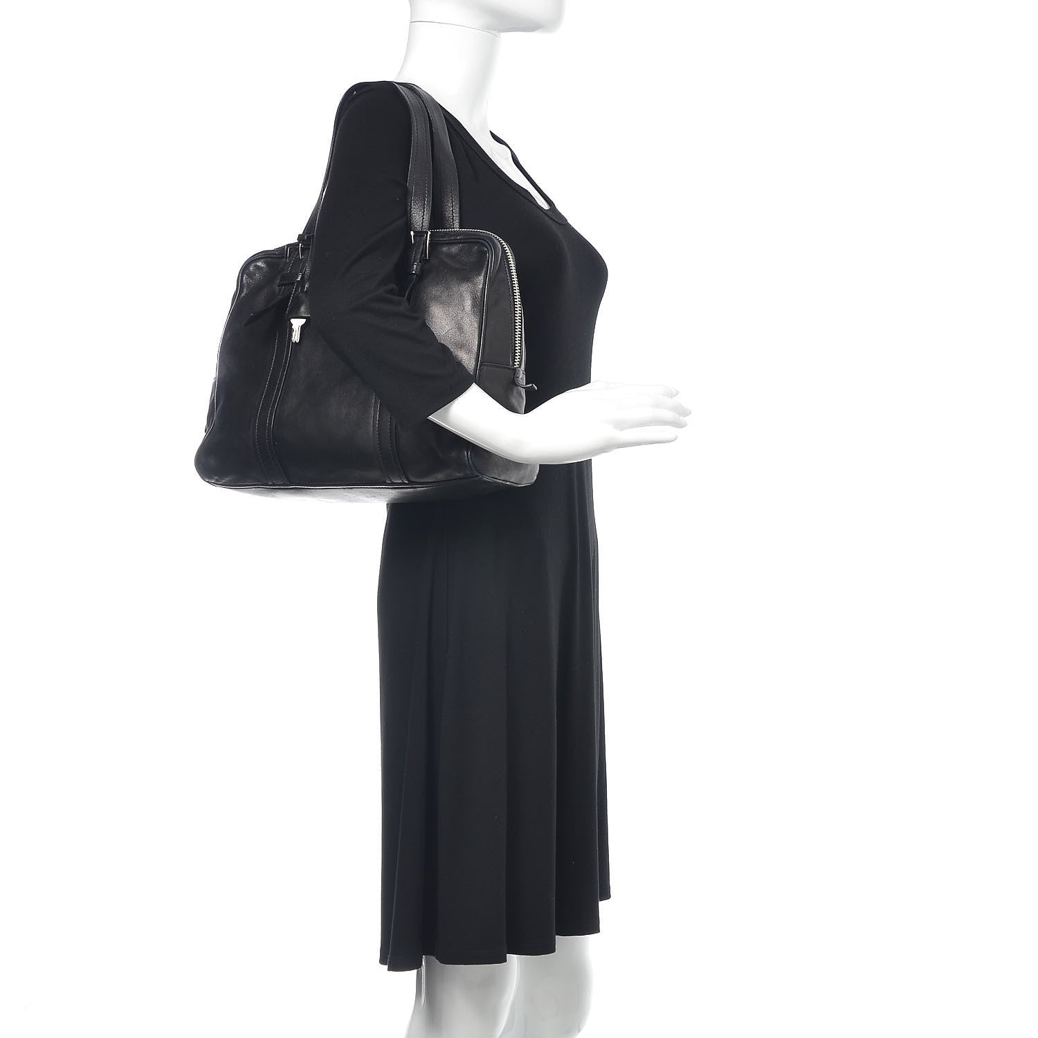 Prada Nappa Satchel Black 2 of 19