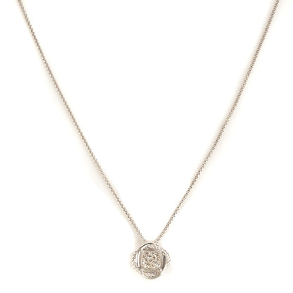 David Yurman Sterling Silver Diamond 7mm Infinity Pendant Necklace 3 of 6