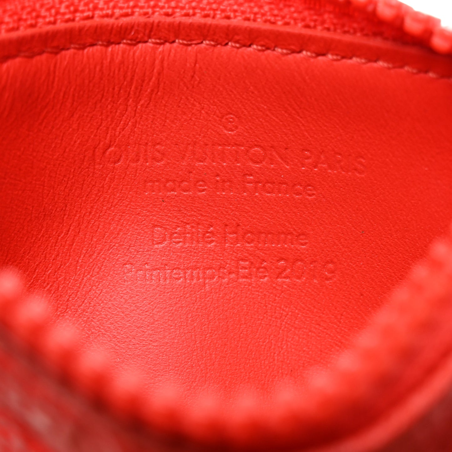 Taurillon Monogram Solar Ray Key Pouch Rouge