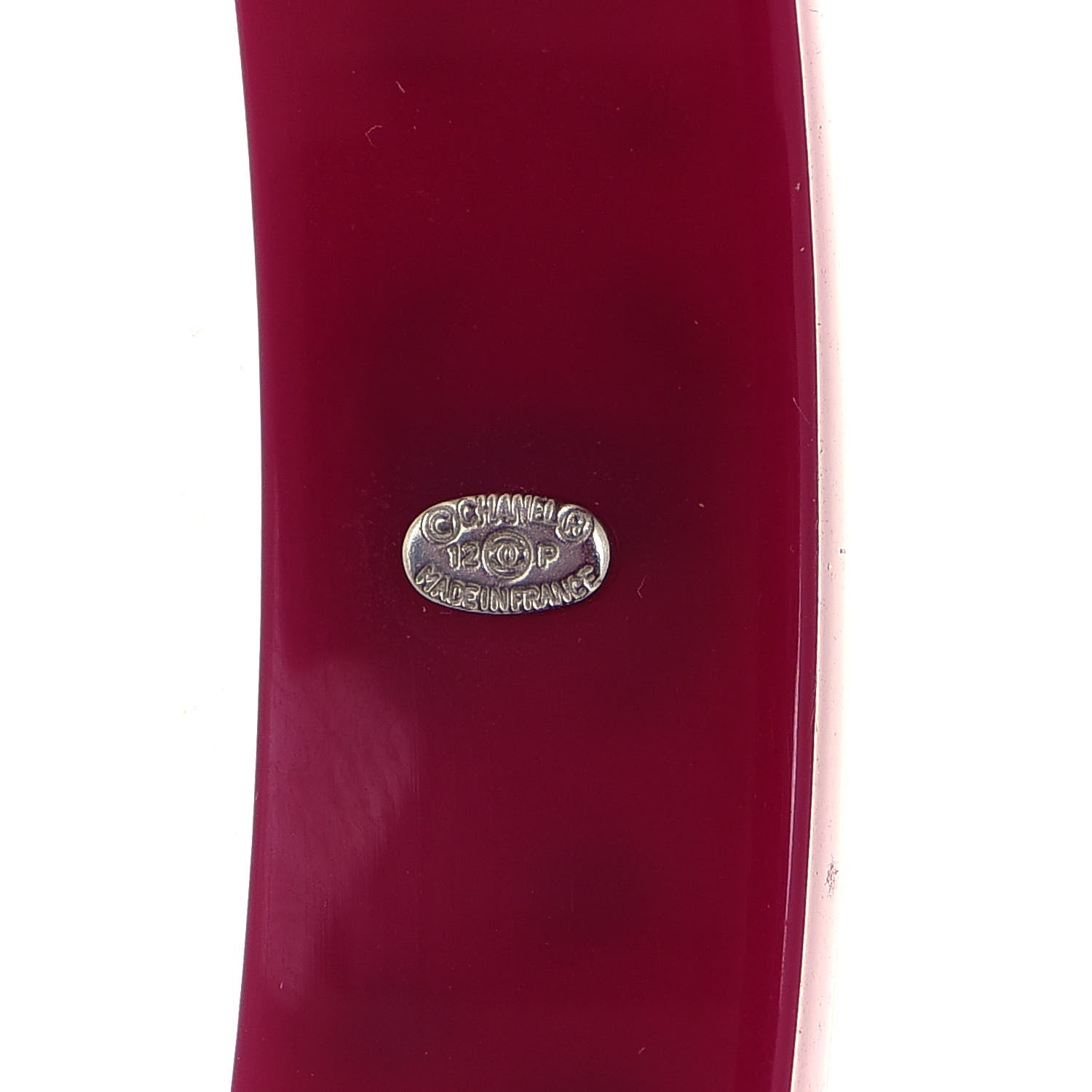 Chanel Resin Crystal CC Bangle Pink 4 of 4