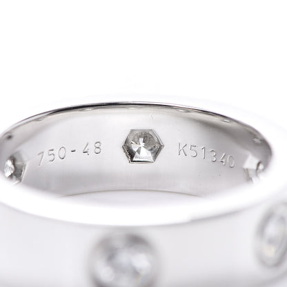 Cartier 18K White Gold 6 Diamond 5.5mm LOVE Ring 48 4.5 5 of 6