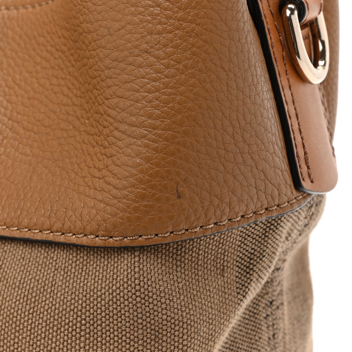 Burberry Grainy Calfskin Canvas Mega Check Medium Ashby Tassel Hobo Saddle Brown 14 of 15