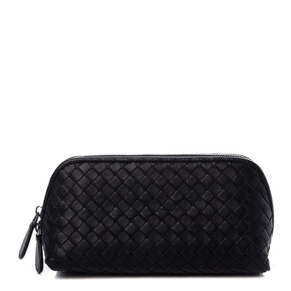Bottega Veneta Nappa Intrecciato Cosmetic Case Black 1 of 6