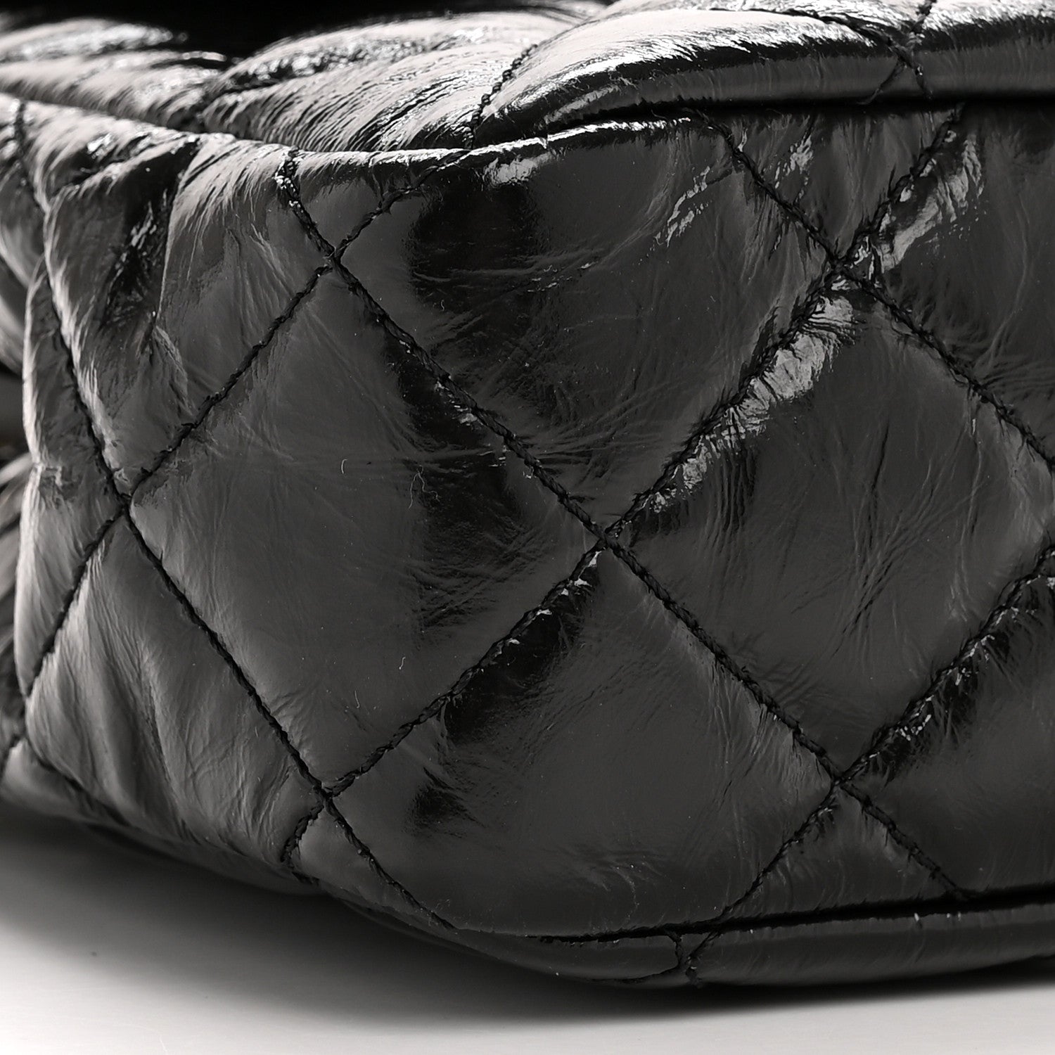Chanel Shiny Crumpled Calfskin Quilted Small Wavy CC Hobo Black 9 of 11