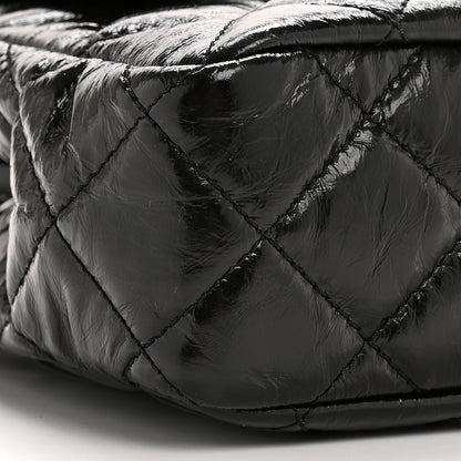 Chanel Shiny Crumpled Calfskin Quilted Small Wavy CC Hobo Black 9 of 11