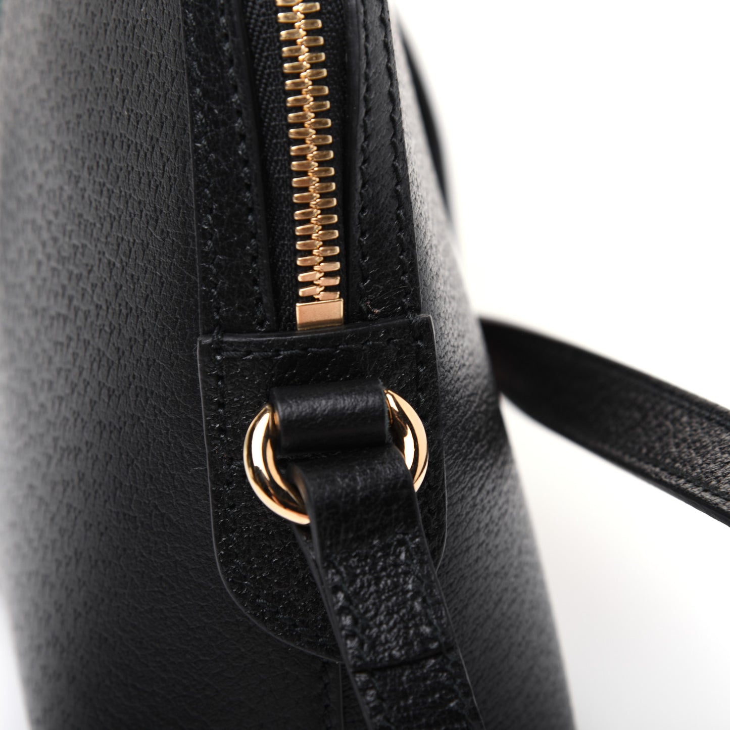 Calfskin GG Web Small Ophidia Dome Shoulder Bag Black