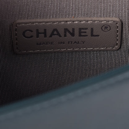 Chanel Velvet Quilted Small Boy Flap Turquoise 6 of 7