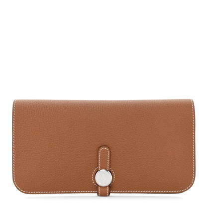 Hermes Togo Dogon Recto Verso Wallet Gold 1 of 9