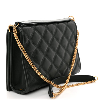 Saint Laurent Lambskin Quilted Mini Becky Chain Bag Vert Fonce 3 of 10