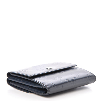 Louis Vuitton Mat Monogram Elise Wallet Blue 4 of 10