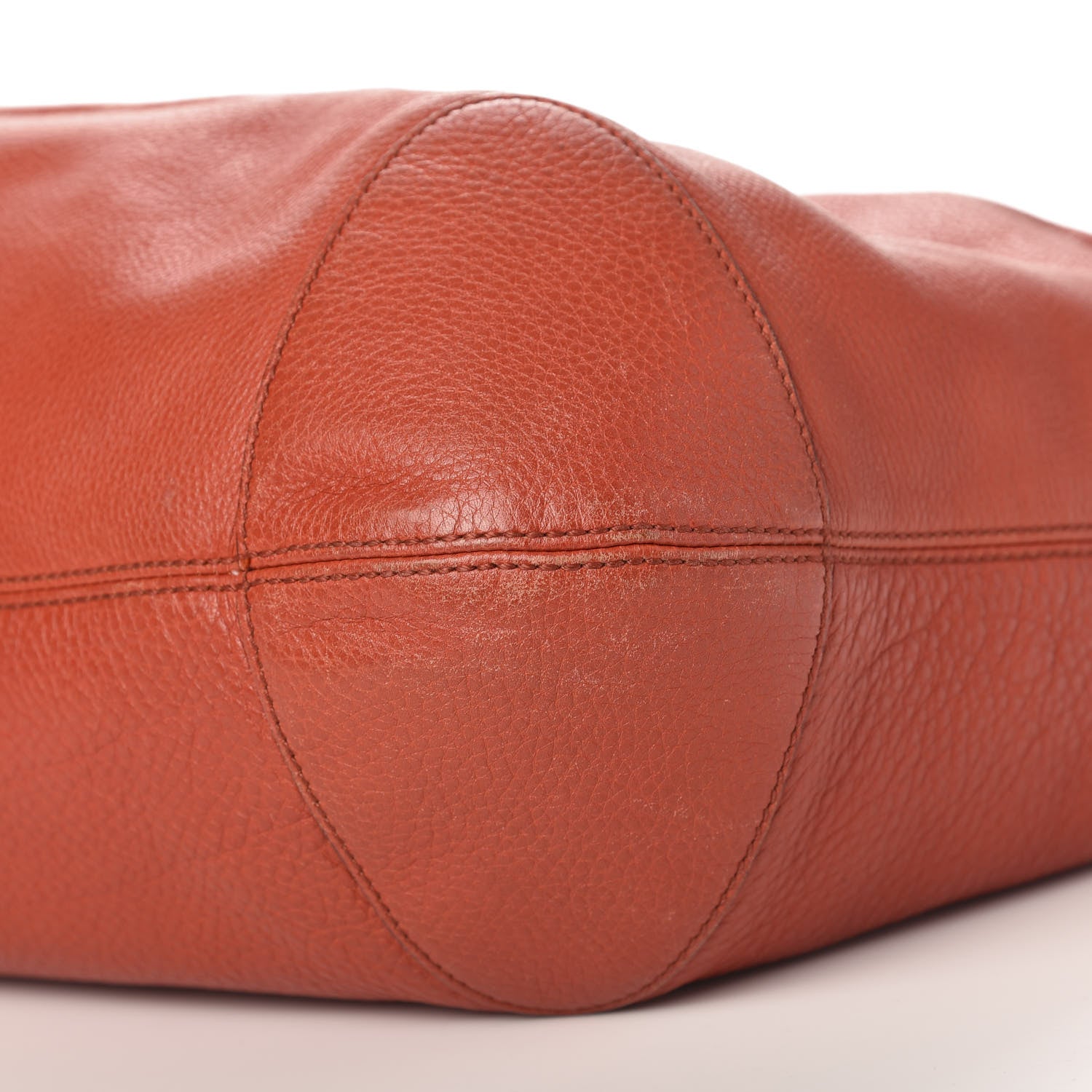 Gucci Pebbled Calfskin Medium Soho Chain Hobo Sun Orange 10 of 11