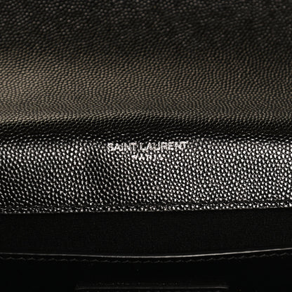 Saint Laurent Grain De Poudre Medium Classic Monogram Kate Tassel Satchel Black 6 of 9