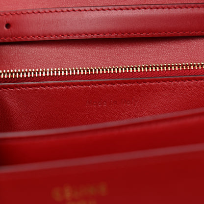 Celine Box Calfskin Medium Classic Box Flap Bag Red 8 of 9