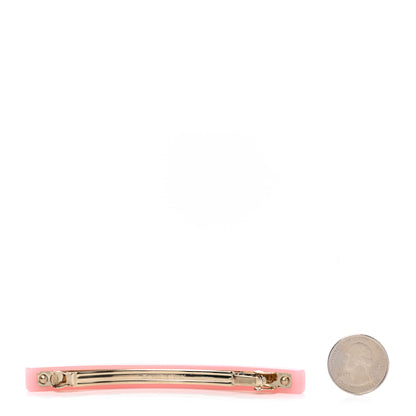 Chanel Resin Baguette CC Hair Clip Barrette Pink 2 of 4